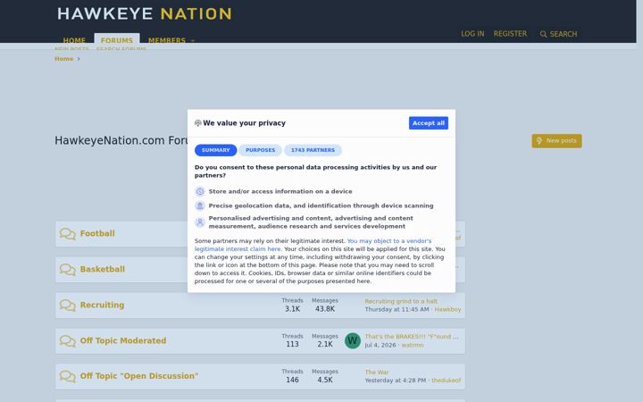 Screenshot of hawkeyenation.com