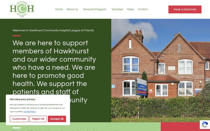 Screenshot of hawkhurstlof.co.uk