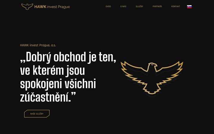 Screenshot of hawkinvest.cz