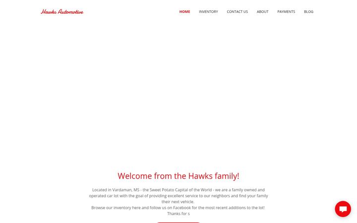 Screenshot of hawksauto.net
