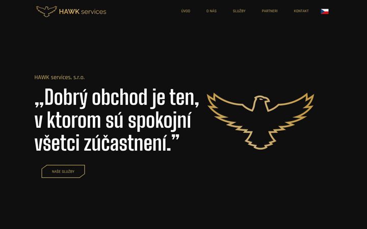 Screenshot of hawkservices.sk