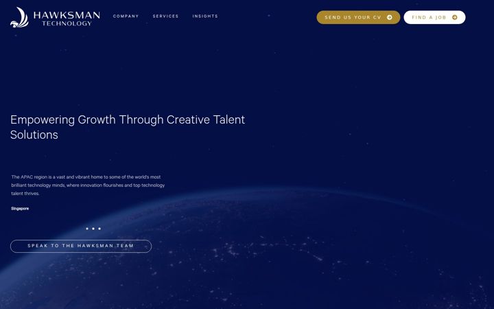 Screenshot of hawksmantechnology.com