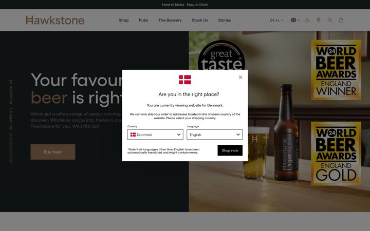 Screenshot of hawkstone.com