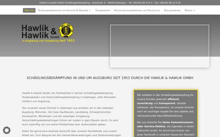 Screenshot of hawlikgmbh.de