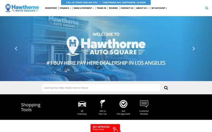 Screenshot of hawthorneautosquare.com