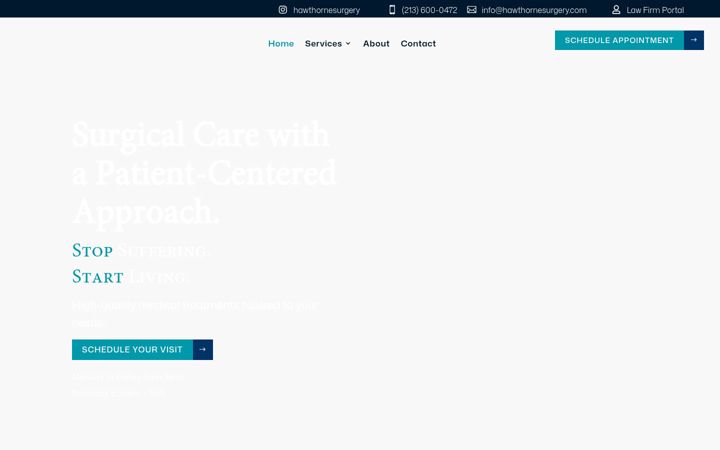 Screenshot of hawthornesurgery.com