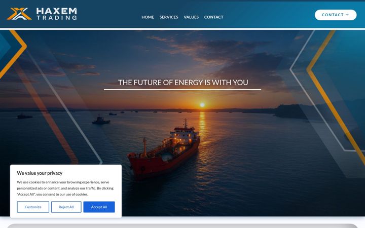 Screenshot of haxem-trading.com
