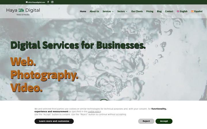 Screenshot of hayadigital.com