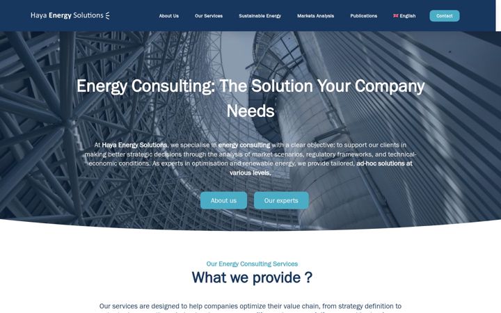 Screenshot of hayaenergy.com