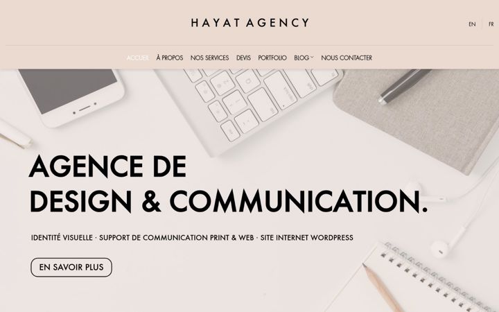 Screenshot of hayatagency.fr