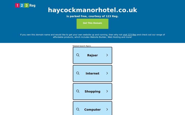 Screenshot of haycockmanorhotel.co.uk