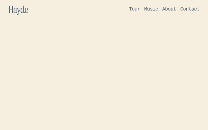 Screenshot of hayde.no