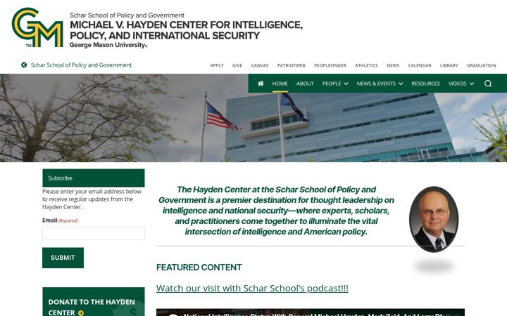 Captură de ecran a haydencenter.gmu.edu