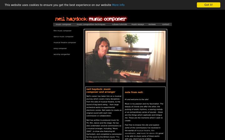 Screenshot of haydockmusic.com