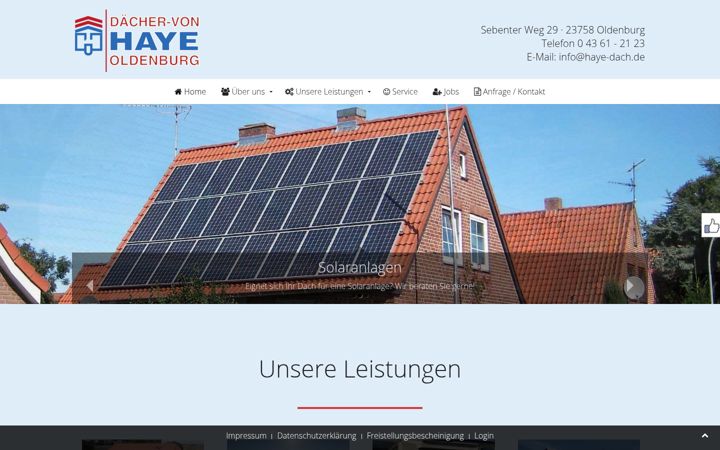 Screenshot of haye-dach.de