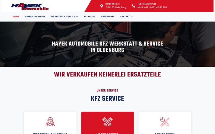 Screenshot of hayek-automobile.de
