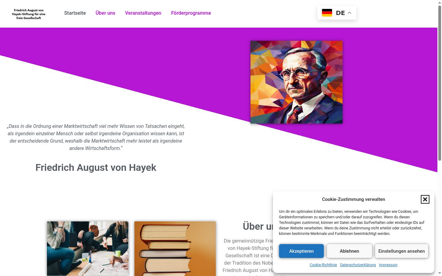 Screenshot van de toestemmingsbanner zoals getoond vóór enige interactie