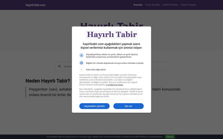 Screenshot of hayirlitabir.com