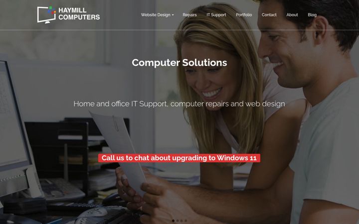 Screenshot of haymillcomputers.co.uk