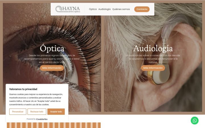 Screenshot of haynaoptica.com