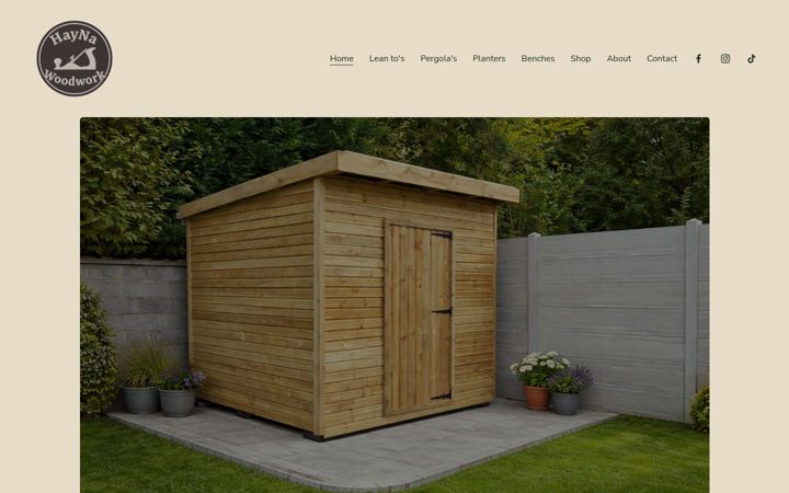 Screenshot of haynawoodwork.com