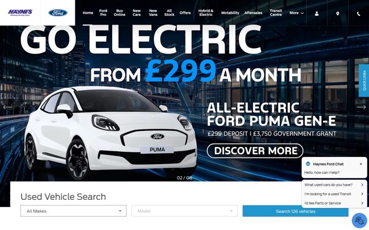 Screenshot of haynesford.co.uk