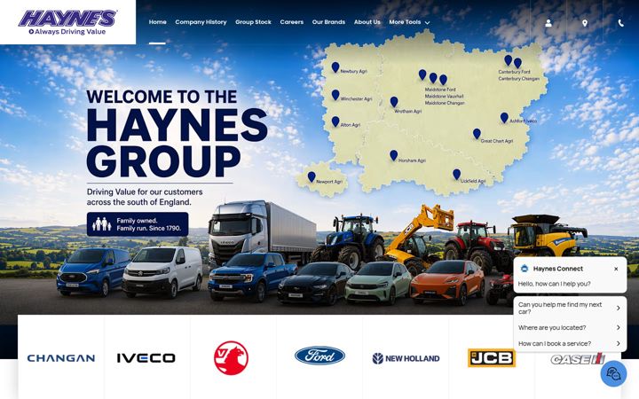 Screenshot of haynesgroup.co.uk