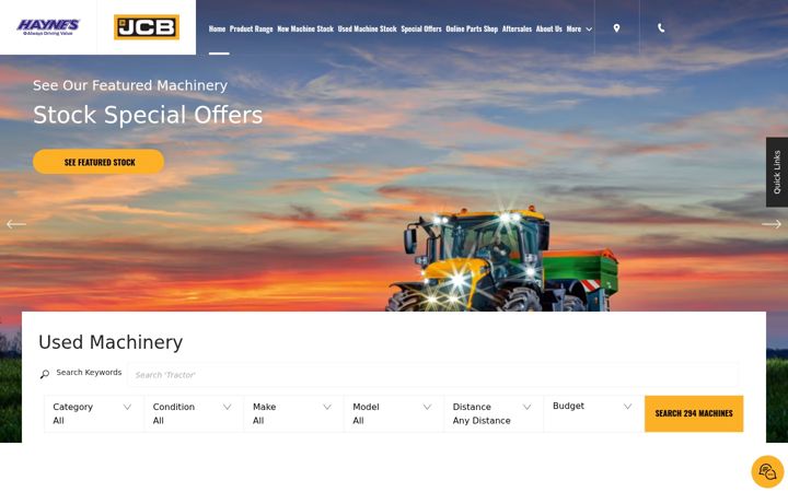 Screenshot of haynesjcb.co.uk