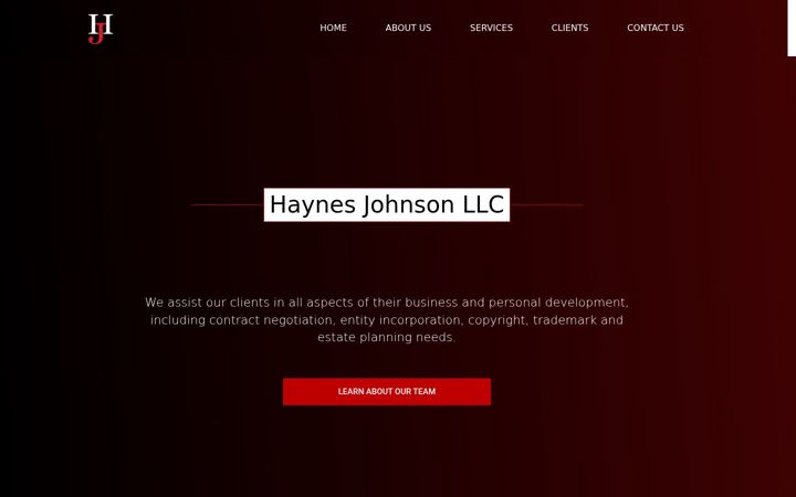 Screenshot of haynesjohnson.com