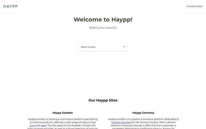 Screenshot of haypp.com