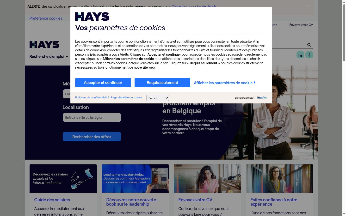 Snímek obrazovky baneru souhlasu zobrazeného před jakoukoli interakcí