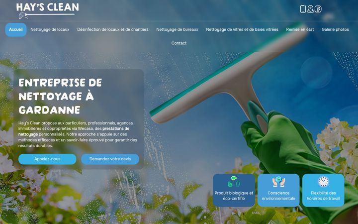 Screenshot of haysclean.fr