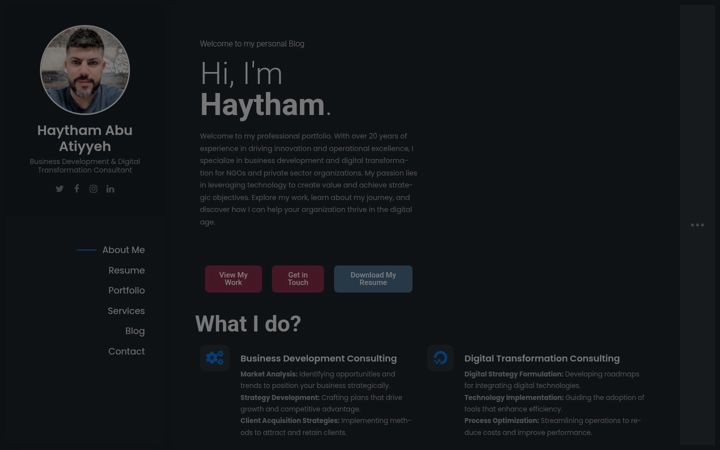 Screenshot of haytham.info