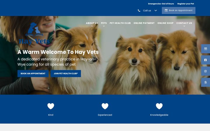 Screenshot of hayvets.co.uk