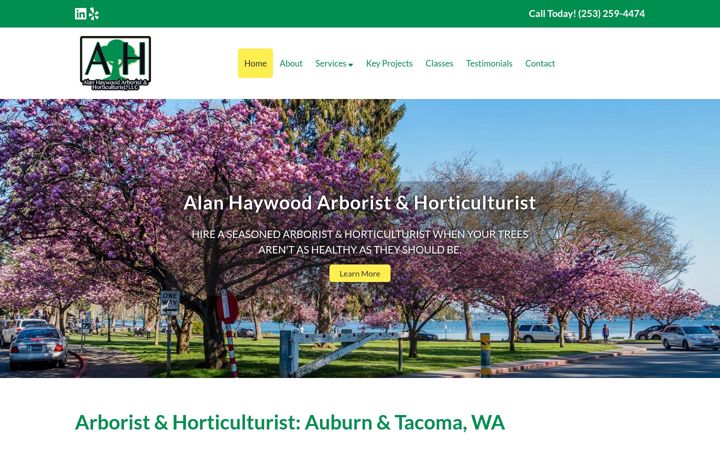 Screenshot of haywoodarborist.com