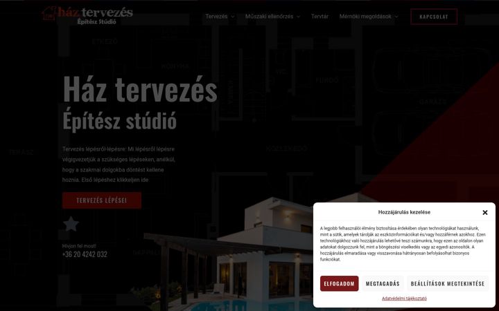 Screenshot of haz-tervezes.eu