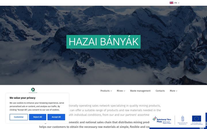 Screenshot of hazai-banyak.hu