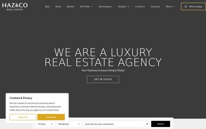 Screenshot of hazandcorealestate.com