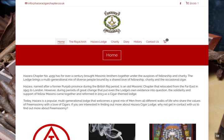 Screenshot of hazaracigarchapter.co.uk