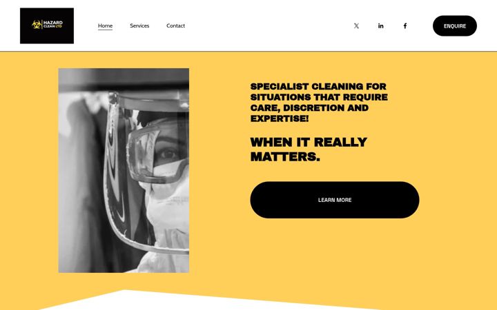 Screenshot of hazard-clean.com