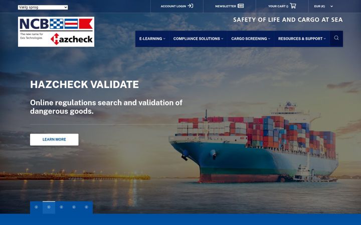 Screenshot of hazcheck.com