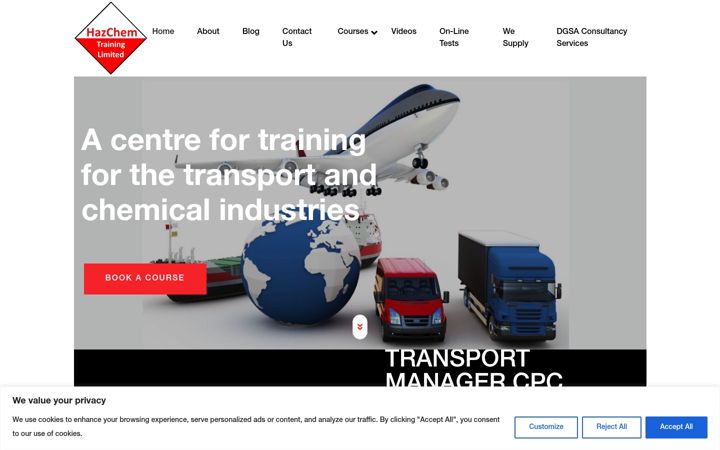 Screenshot of hazchem.ie