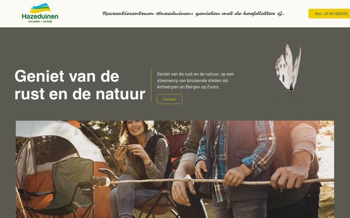 Screenshot of hazeduinen.nl