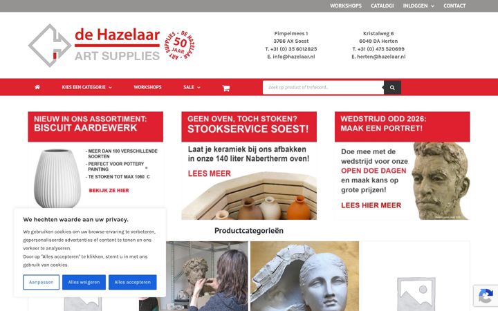 Screenshot of hazelaar.nl