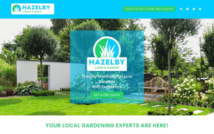 Screenshot of hazelbylawnandgarden.com