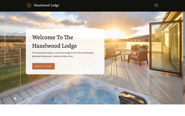 Screenshot of hazelwood-lodge.co.uk