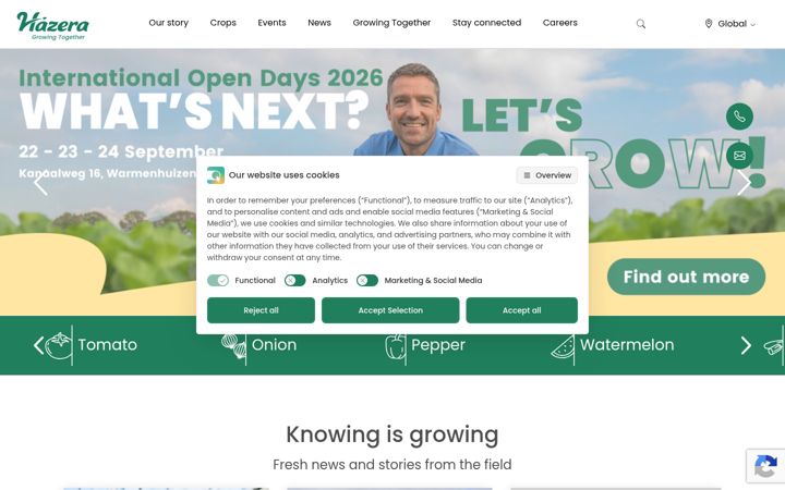 Screenshot of hazera.com