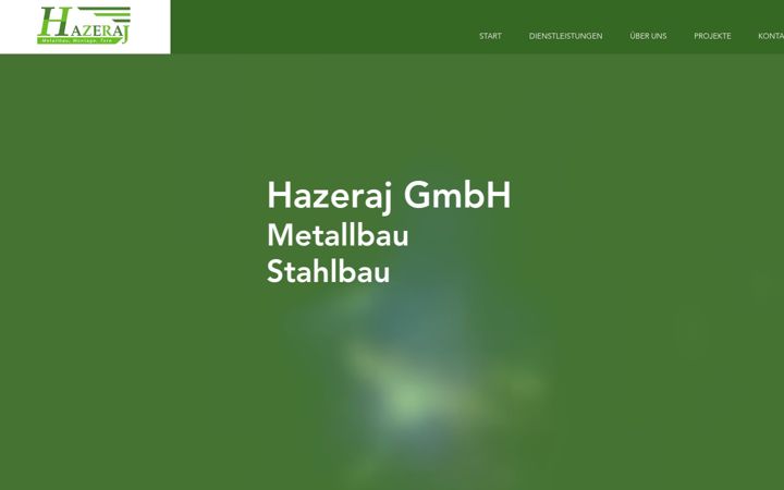 Screenshot of hazeraj-gmbh.ch