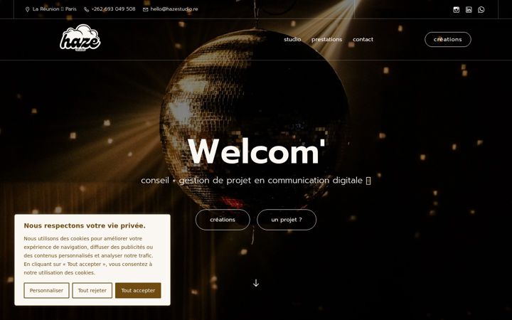 Screenshot of hazestudio13.com