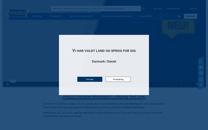 Screenshot of hazet.de